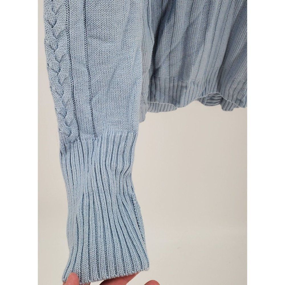 Linda Allard Ellen Tracy Womens Cardigan Blue Button Pockets Wool Silk Size X - Picture 4 of 6